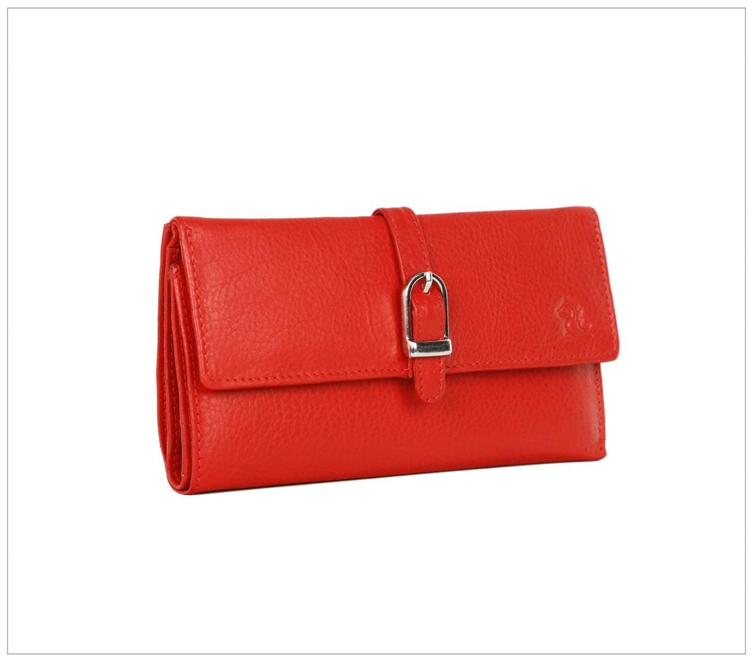 

Kara Women Red Leather Wallet